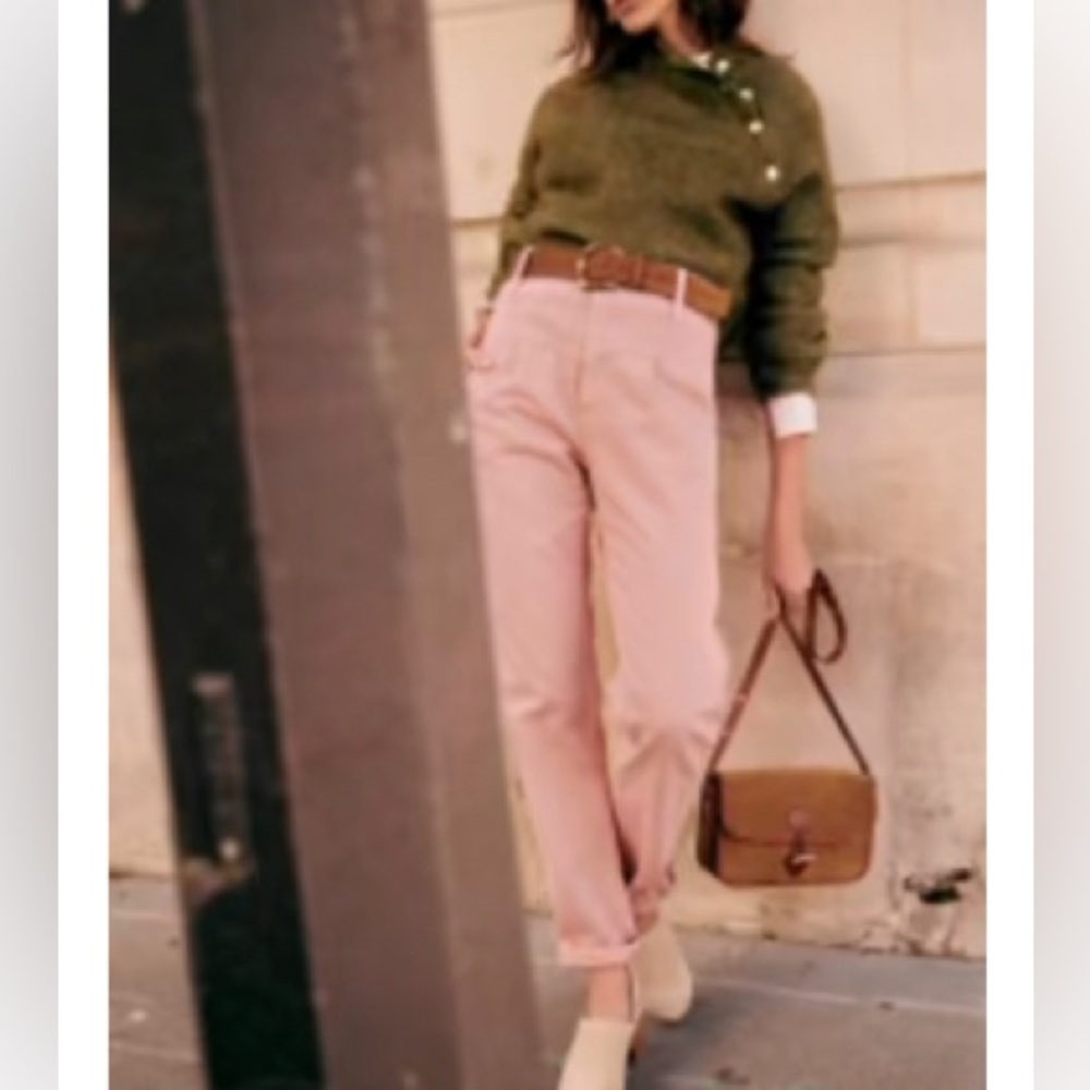 Sézane Sama trousers in rose (size 36)